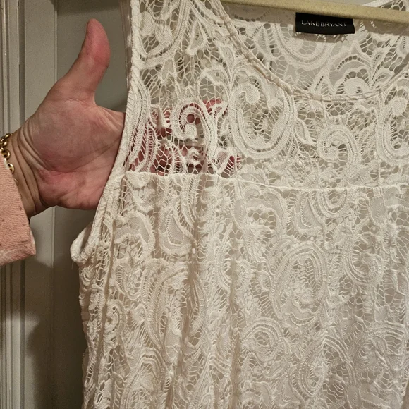Lane Bryant 22/24 Elegant White Lace Dress - Picture 5 of 9